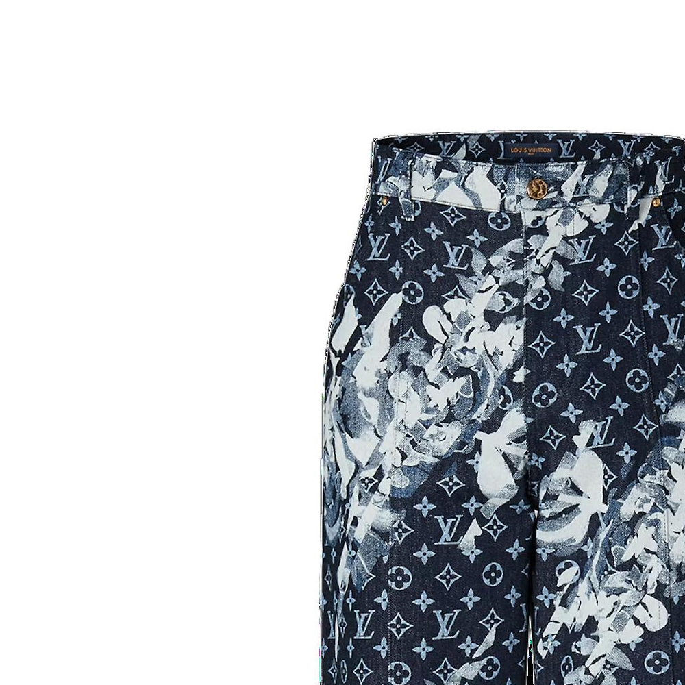 Details for LOUIS VUITTON 高腰多口袋寬鬆印花牛仔褲 男款 多色 1AFAC2
