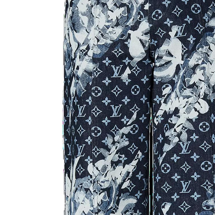 Cheap LOUIS VUITTON 高腰多口袋寬鬆印花牛仔褲 男款 多色 1AFAC2
