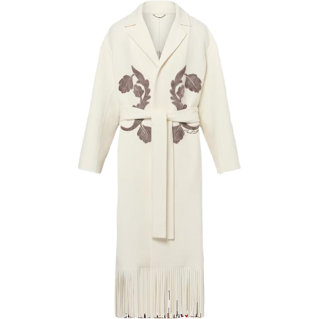 Order ルイヴィトン メンズ オフホワイト パターンプリント ロングスリーブ コート 1AFWYB