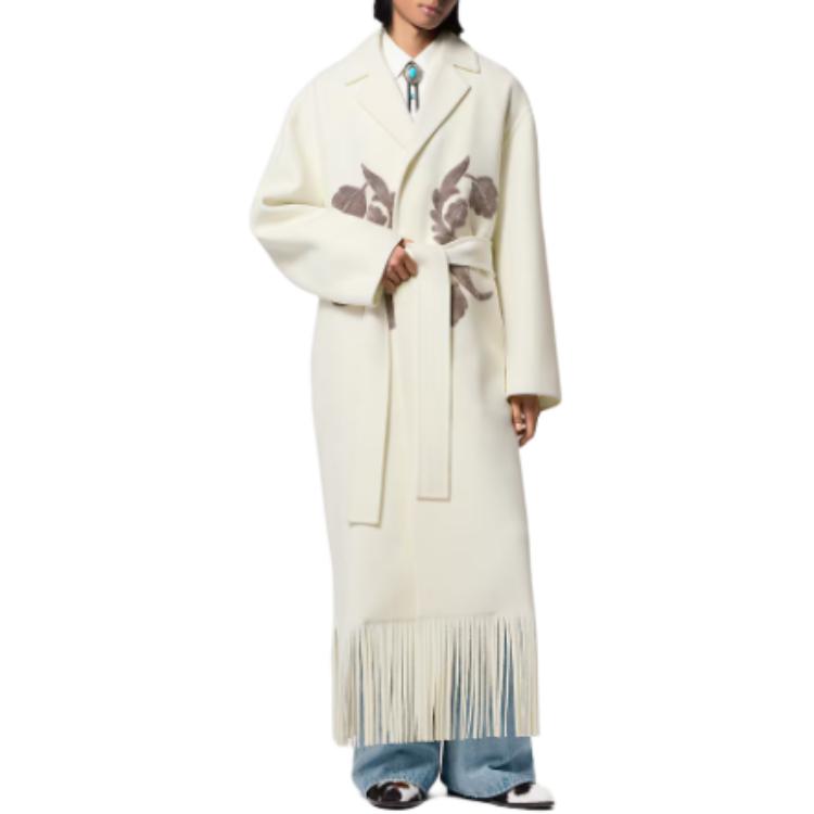 Lookbook ルイヴィトン メンズ オフホワイト パターンプリント ロングスリーブ コート 1AFWYB