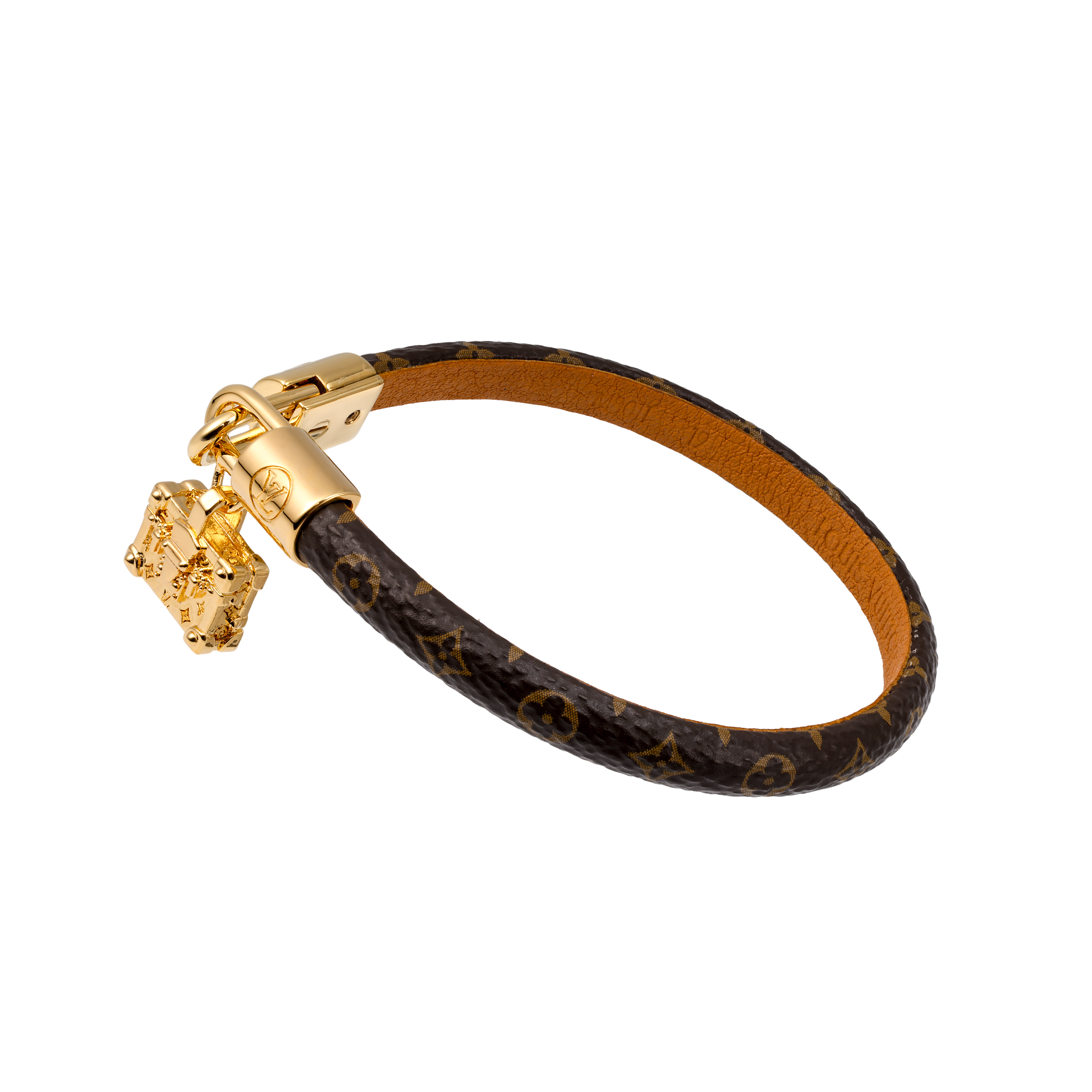 Lookbook Louis Vuitton Petite Malle Pulsera Ajustable Marrón Unisex Edición Parejas. M8011F