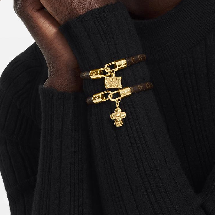 Purchase Louis Vuitton Petite Malle Pulsera Ajustable Marrón Unisex Edición Parejas. M8011F