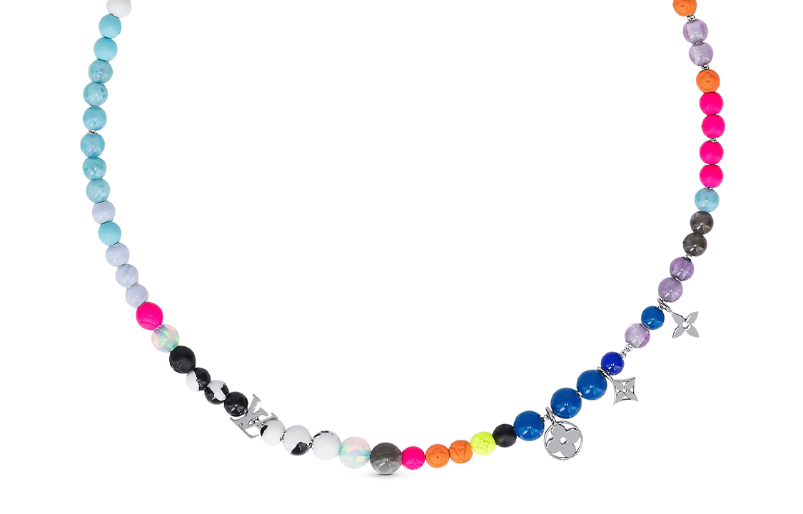 LOUIS VUITTON Pink Beads Necklace MP2937