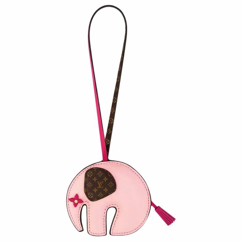 Order LOUIS VUITTON Pink Calfskin Keychain Unisex Couple Accessory. M02383