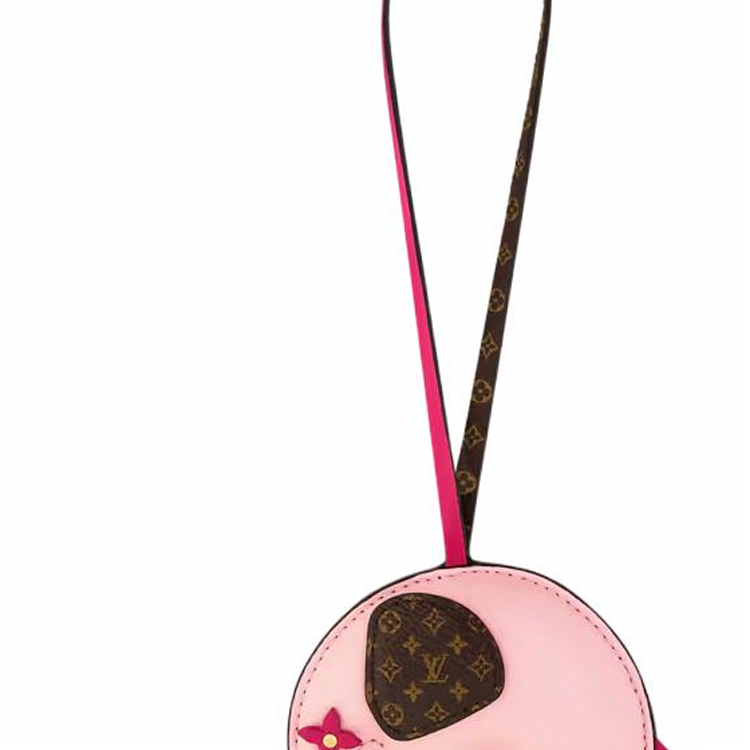 Shop LOUIS VUITTON Pink Calfskin Keychain Unisex Couple Accessory. M02383