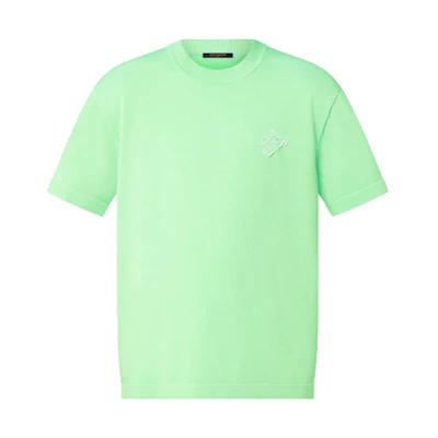 LOUIS VUITTON Plain Crewneck Pullover Short Sleeve T-Shirt Green FW22. 1AA4V6