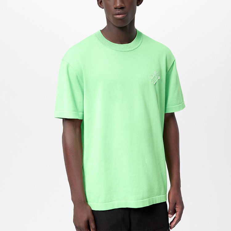 LOUIS VUITTON Plain Crewneck Pullover Short Sleeve  T-Shirt Green FW22. 1AA4V6 圖 4