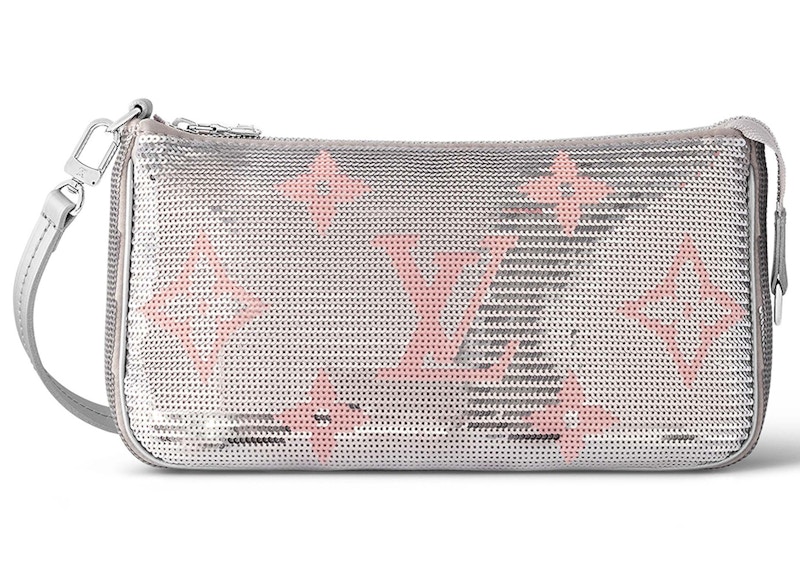 Louis Vuitton Pochette Accessories Silver Pink