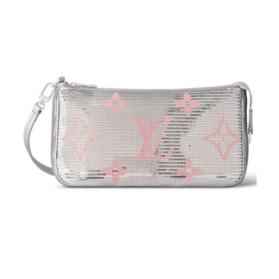Louis Vuitton Pochette Accessories Silver Pink