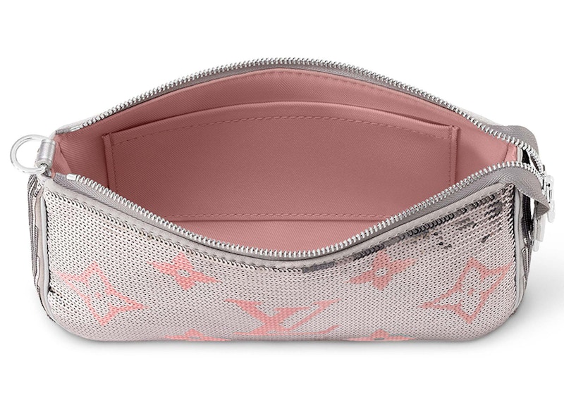 Lookbook 路易威登銀粉色手拿包配件