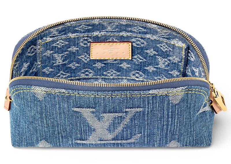 Lookbook Louis Vuitton Pochette Cosmetique PM Monogram Biru Denim