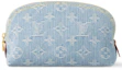 Buy 路易威登 Pochette Cosmetique PM 天蓝色牛仔帆布手包