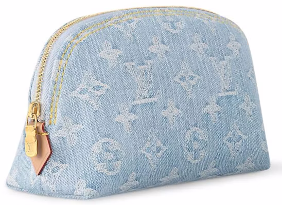路易威登 Pochette Cosmetique PM 天蓝色牛仔帆布手包 Order 路易威登 Pochette Cosmetique PM 天蓝色牛仔帆布手包