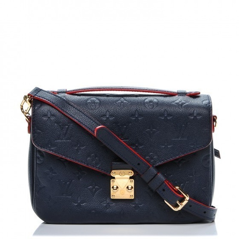 Louis Vuitton Pochette Metis Monogram Empreinte Marine Rouge