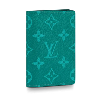 Louis Vuitton Pocket Organizer Monogram Amazon Taiga Pine Green