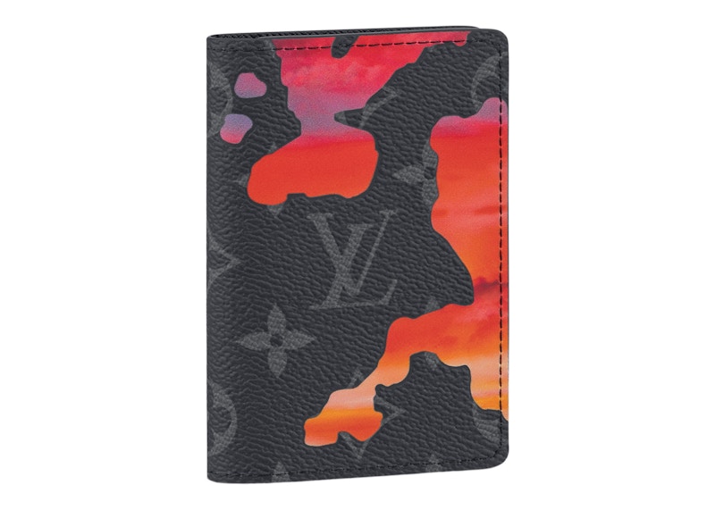 Louis Vuitton Pocket Organizer Sunrise Monogram Eclipse Black/Grey/Red Multi