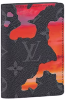 Louis Vuitton Pocket Organizer Sunrise Monogram Eclipse Black/Grey/Red Multi Louis Vuitton Pocket Organizer Sunrise Monogram Eclipse Black/Grey/Red Multi