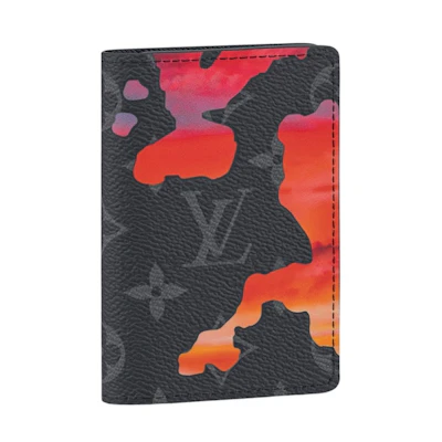 Louis Vuitton Pocket Organizer Sunrise Monogram Eclipse Black/Grey/Red Multi