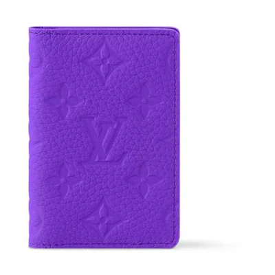 Louis Vuitton Pocket Organizer Taurillon Colormania Dark Violet