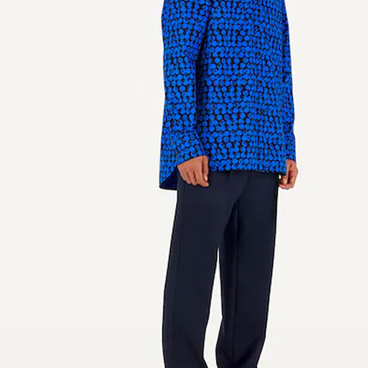 Details for 루이 비통 도트 로고 프린트 블루 긴팔 셔츠 1A5DA8