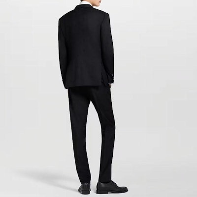 LOUIS VUITTON Pont SS25 Blason Jacquard Black Single-Breasted Suit 1AGMPY Shop LOUIS VUITTON Pont SS25 Blason Jacquard Black Single-Breasted Suit 1AGMPY