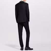 Shop Louis Vuitton Pont SS25 Blason Jacquard Single-Breasted Suit Black . 1AGMPX