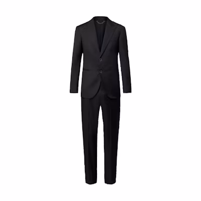 LOUIS VUITTON Pont SS25 Blason Jacquard Suit Single-Breasted Black 1AGMPZ