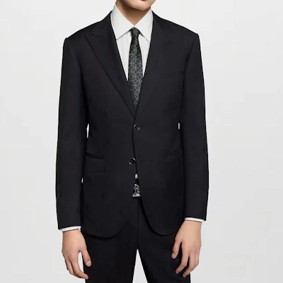 Louis Vuitton Pont SS25 Blason Monogram Black Single-Breasted Suit Set Men 1AGMQ0 Purchase Louis Vuitton Pont SS25 Blason Monogram Black Single-Breasted Suit Set Men 1AGMQ0