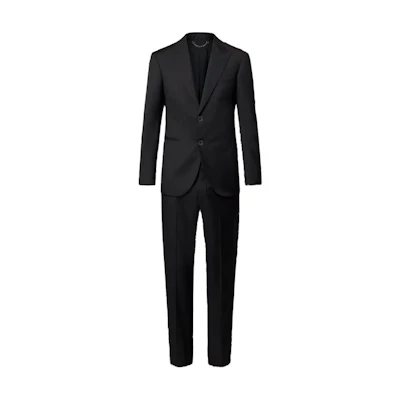 LOUIS VUITTON Pont SS25 Blason Single-Breasted Black Suit for Men 1AGMPT