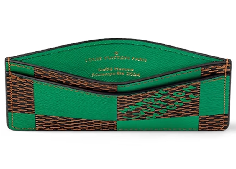 Lookbook 루이비통 다미에 팝 그린 심플 카드 지갑 
