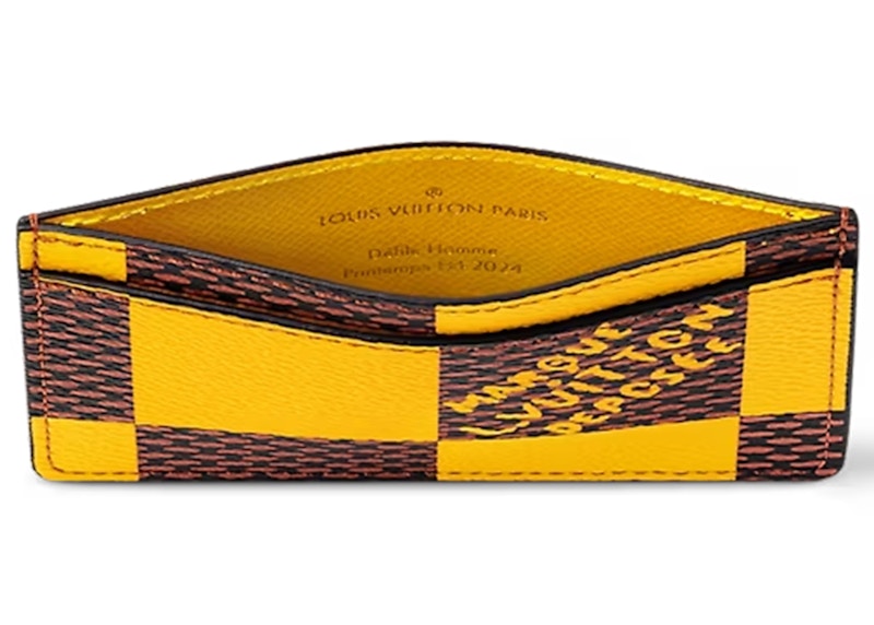 Lookbook 路易威登Damier Pop Jaune Mat簡約卡片夾