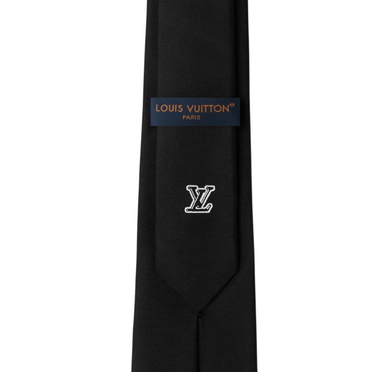 LOUIS VUITTON Portrait Pattern Silk Tie Men’s Black M96941 圖 3