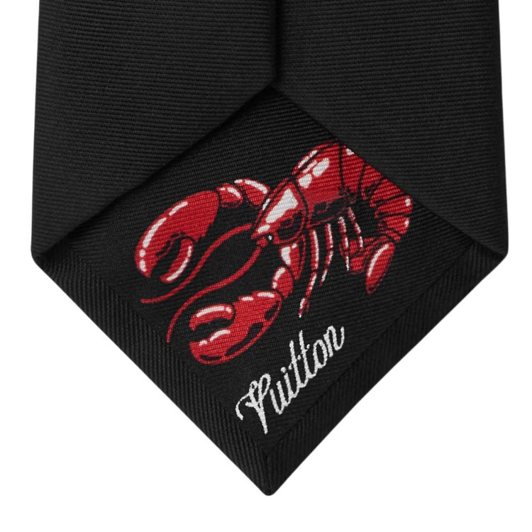 LOUIS VUITTON Portrait Pattern Silk Tie Men’s Black M96941 圖 4