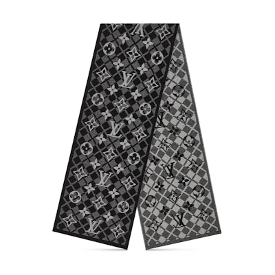 LOUIS VUITTON Printed Cashmere Wool Scarf for Men. M77135
