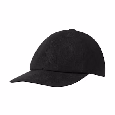 LOUIS VUITTON Printed Cotton Baseball Cap Black Unisex Couple Style M5381L
