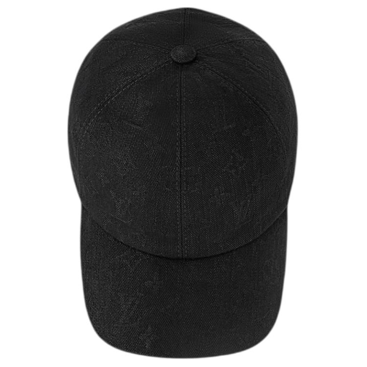 Sizing LOUIS VUITTON Printed Cotton Baseball Cap Black Unisex Couple Style M5381L