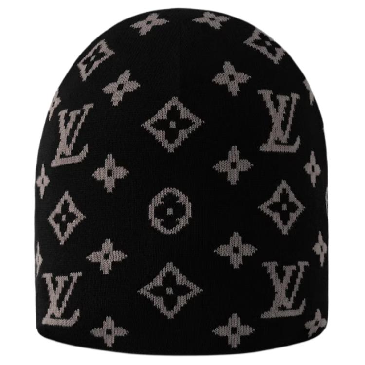 Lookbook 루이비통 남성용 프린트 코튼 비니 블랙. M5226A