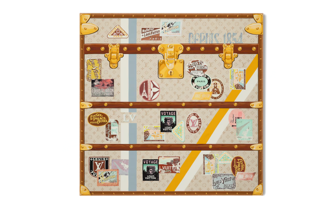 LOUIS VUITTON Printed Silk Scarf Brown Unisex Couples Design M79759