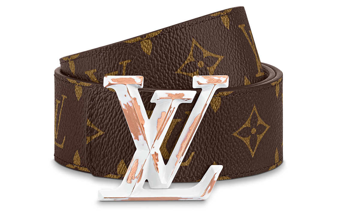 LOUIS VUITTON Pyramide Reversible Leather Canvas Belt 4cm Unisex Beijing Edition M0489U 圖 3