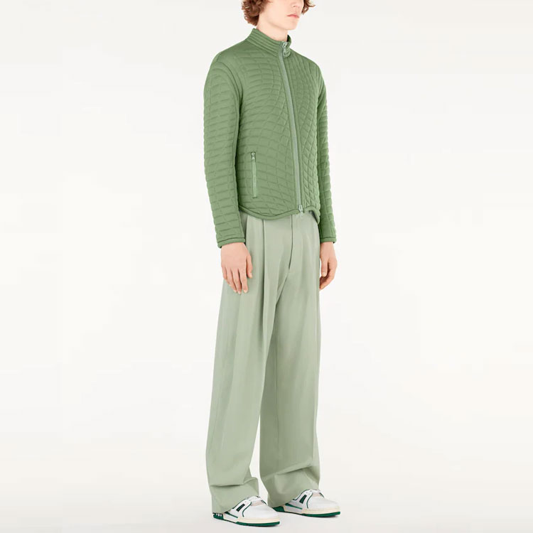 LOUIS VUITTON Quilted Jacket Twist Texture Olive Green 1A53LU 圖 5