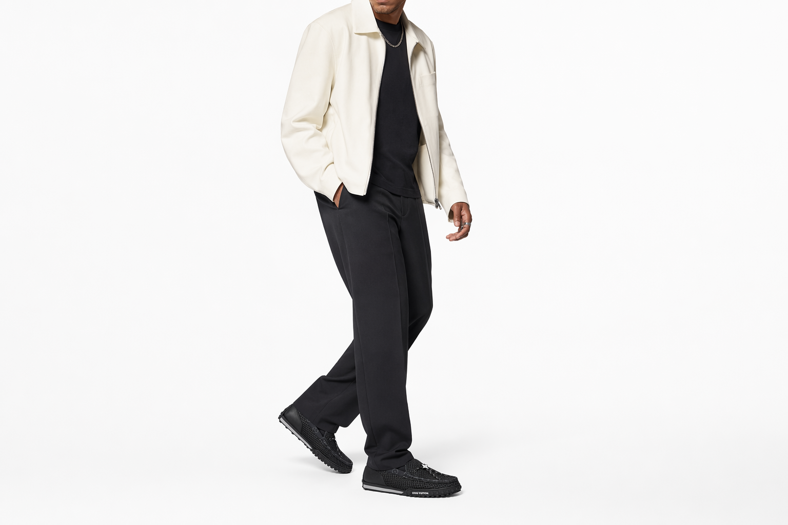 Order Kasut Louis Vuitton Racer Moccasins 'Hitam' 1AAQVV