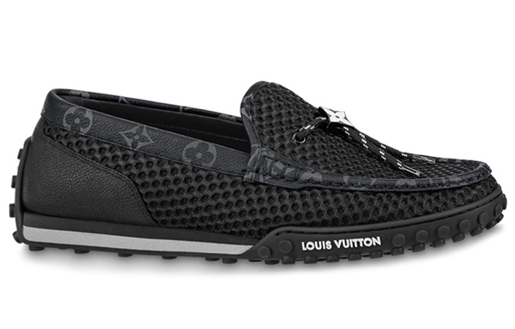 Lookbook Kasut Louis Vuitton Racer Moccasins 'Hitam' 1AAQVV