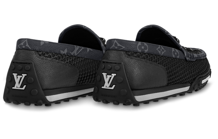 Shop Kasut Louis Vuitton Racer Moccasins 'Hitam' 1AAQVV