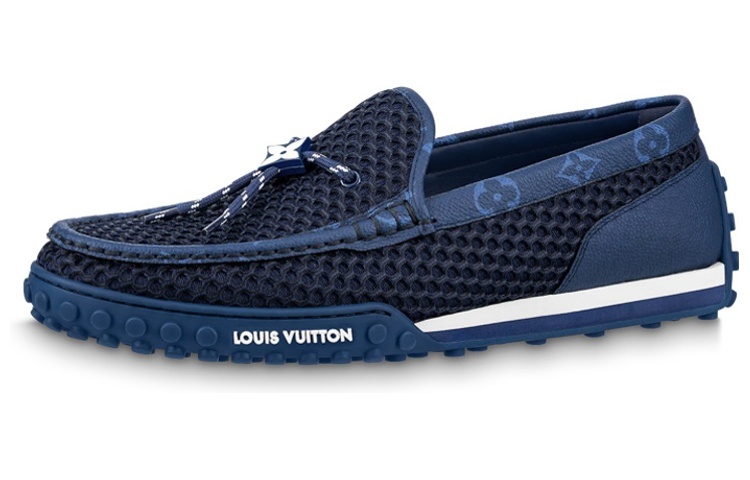 Louis Vuitton Racer Moccasins Shoes 'Blue' 1AAQWT