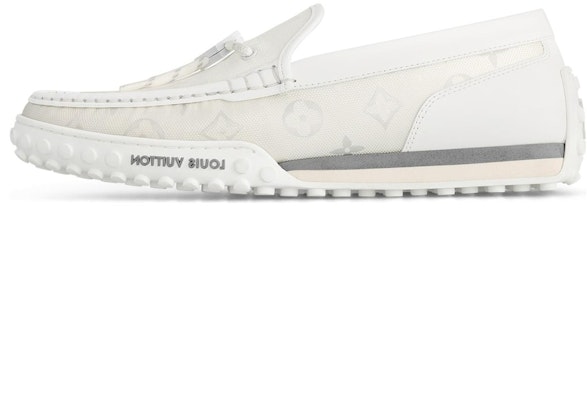 Kasut Louis Vuitton Racer Moccasins 'White Mesh Monogram' 1ABMLG Buy Kasut Louis Vuitton Racer Moccasins 'White Mesh Monogram' 1ABMLG