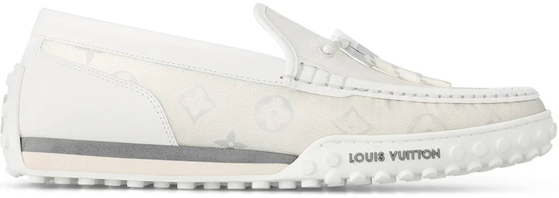 Louis Vuitton Racer Moccasins Shoes 'White Mesh Monogram' 1ABMLG Order Louis Vuitton Racer Moccasins Shoes 'White Mesh Monogram' 1ABMLG