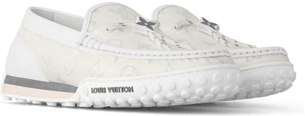 Louis Vuitton Racer Moccasins Shoes 'White Mesh Monogram' 1ABMLG Lookbook Louis Vuitton Racer Moccasins Shoes 'White Mesh Monogram' 1ABMLG