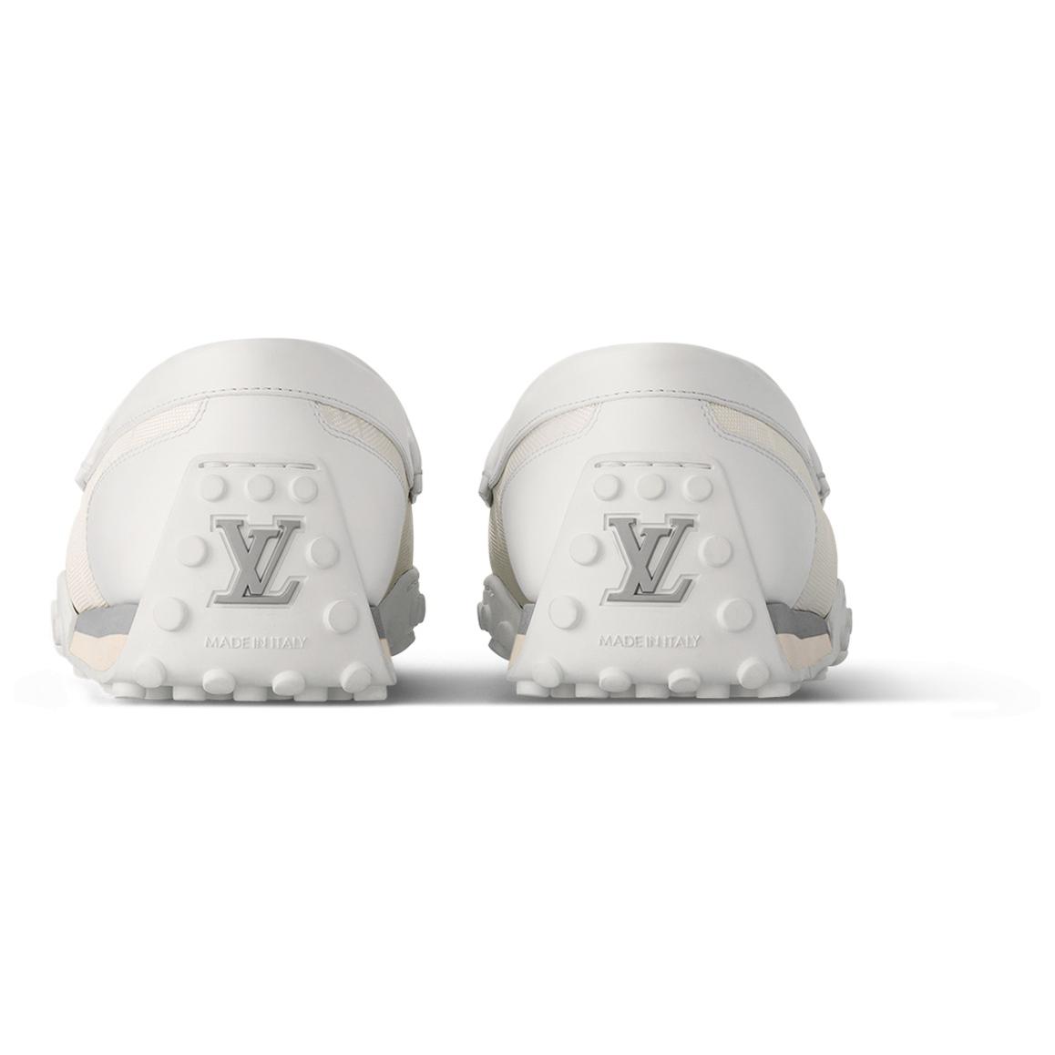 LV Racer Moccasins Shoes 'White Mesh Monogram' 圖 5