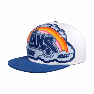 LOUIS VUITTON Rainbow Print Cotton Baseball Cap Unisex Couple Style. M8160L