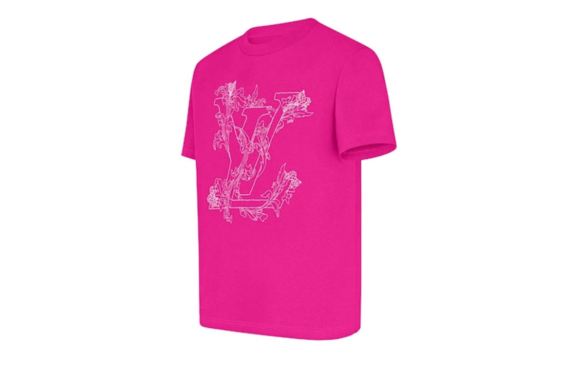 Louis Vuitton Red Crewneck Logo Floral Embroidery T-shirt 1A8A97 圖 4